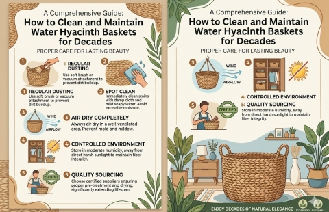 A Comprehensive Guide: How to Clean and Maintain Water Hyacinth Baskets for Decades